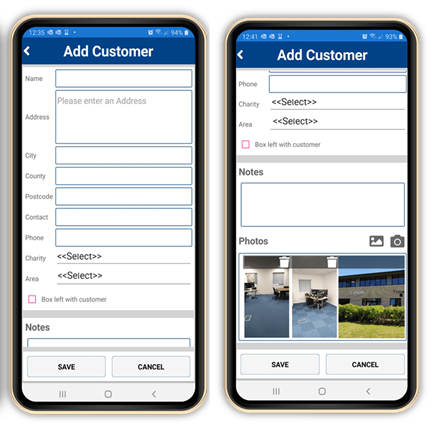 Image of a mobile phone connected to a CRM for Sweet Causes Case Study.