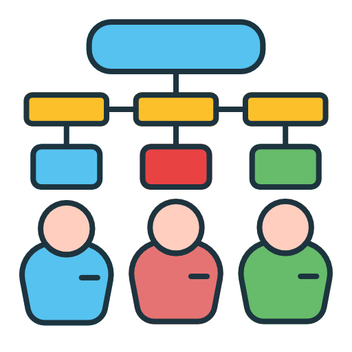 Graphic showing  an operation team and processes.