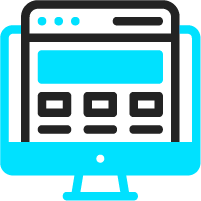 Graphic of a computer monitor, to represent a desktop application.