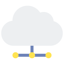 Graphic showing a blank cloud to represent serverless.