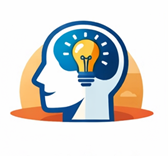 Icon showing head with a light bulb in it.