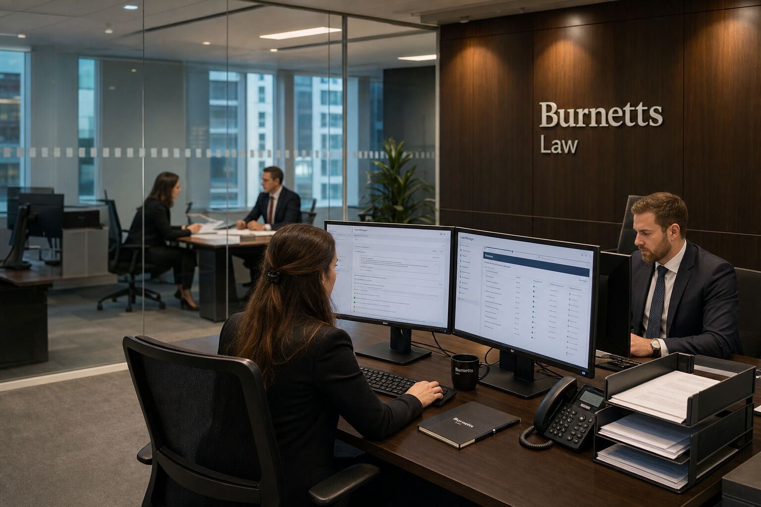 BSPOKE team working with a legal firm on case management software