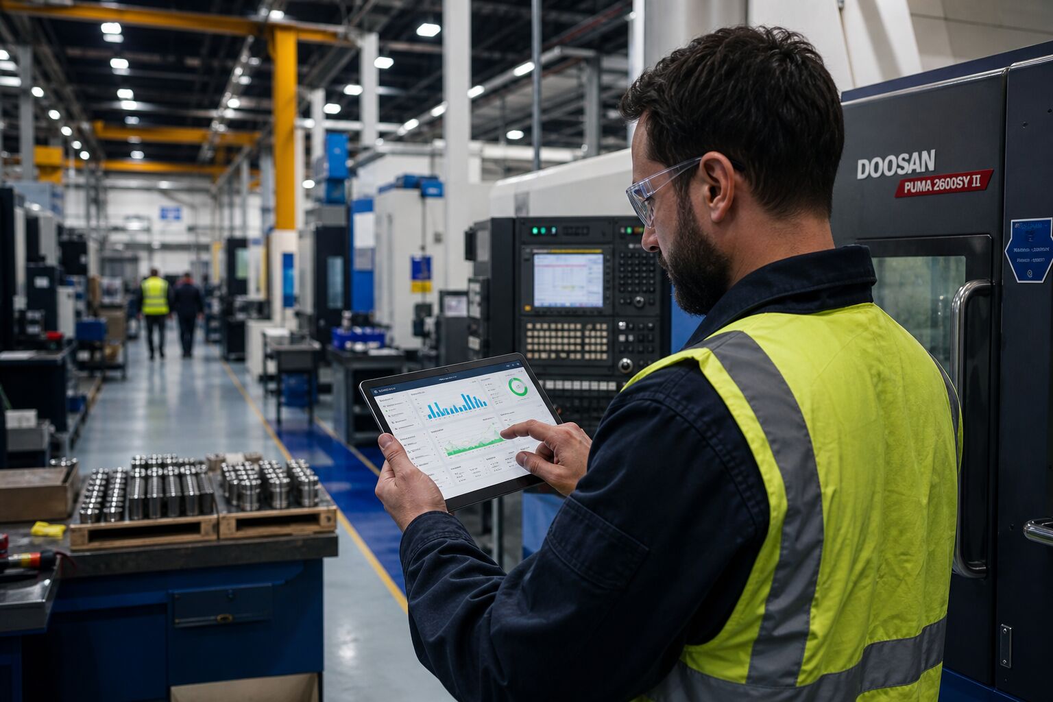 BSPOKE team working with a manufacturing client on production tracking software